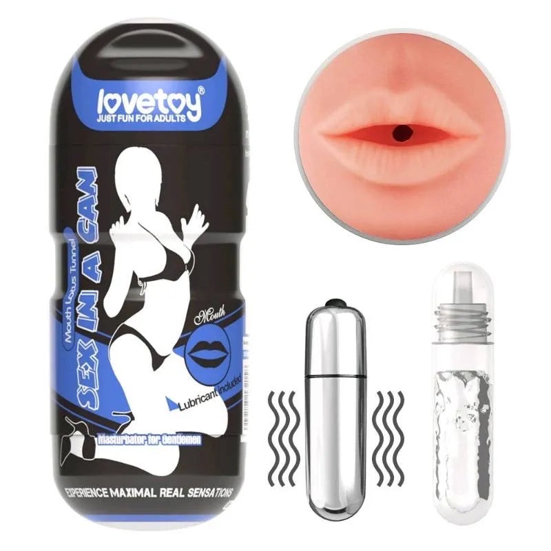 Masturbador Boca Vibrador Cyberskin