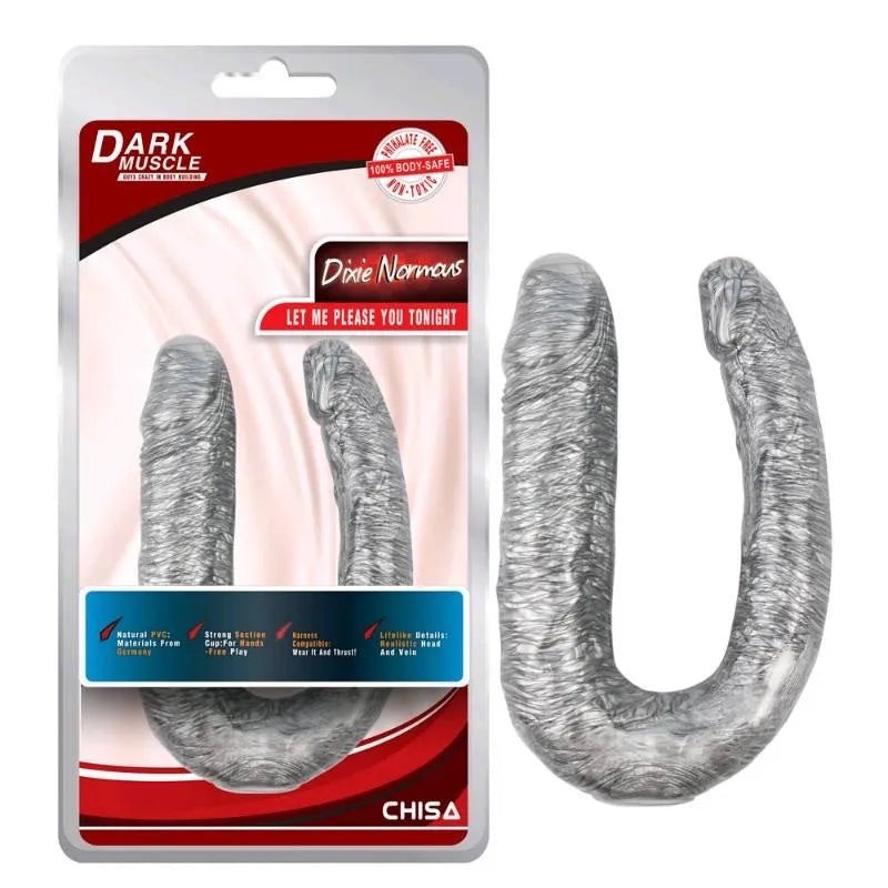 Dildo Doble Cabeza Plata en C