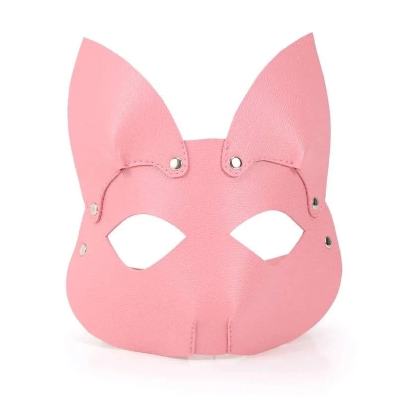 Máscara o Antifaz Rosado de PU, Ajustable