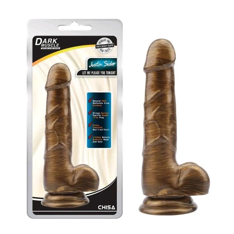 Dildo Dorado con Ventosa y Base de Succión